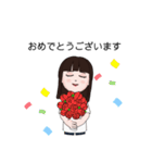 スタンプ女の子（個別スタンプ：5）