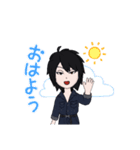 ちょっぴりヤンチャな整備士くん。黒髪Ver（個別スタンプ：1）