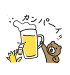 小月堂LINEスタンプ くまこば＆キツ（個別スタンプ：15）