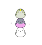 小鳥3羽（個別スタンプ：38）