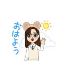 制服女子のアバタースタンプ（個別スタンプ：5）