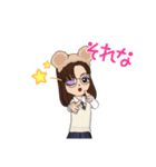 制服女子のアバタースタンプ（個別スタンプ：15）
