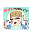 冬に使えるスタンプ癒やされる女子たち（個別スタンプ：4）