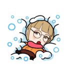 冬に使えるスタンプ癒やされる女子たち（個別スタンプ：16）