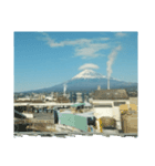 富士山正月風景写真あけおめ笠雲かぶり笠（個別スタンプ：2）