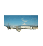 富士山正月風景写真あけおめ笠雲かぶり笠（個別スタンプ：4）