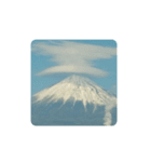 富士山正月風景写真あけおめ笠雲かぶり笠（個別スタンプ：28）