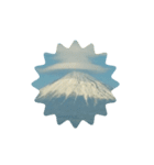 富士山正月風景写真あけおめ笠雲かぶり笠（個別スタンプ：30）