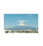 富士山正月風景写真あけおめ笠雲かぶり笠（個別スタンプ：31）