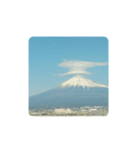 富士山正月風景写真あけおめ笠雲かぶり笠（個別スタンプ：38）