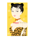 Happy NewYear「美人画」（個別スタンプ：5）