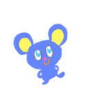 青いマウス（個別スタンプ：1）