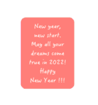 明けましておめでとう 2022 英語 No.3（個別スタンプ：22）