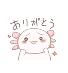 八の字眉毛のウーパールーパー（個別スタンプ：3）