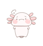 八の字眉毛のウーパールーパー（個別スタンプ：4）