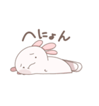 八の字眉毛のウーパールーパー（個別スタンプ：5）