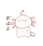 八の字眉毛のウーパールーパー（個別スタンプ：6）