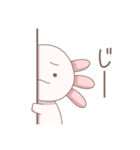 八の字眉毛のウーパールーパー（個別スタンプ：21）