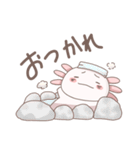 八の字眉毛のウーパールーパー（個別スタンプ：28）