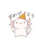 八の字眉毛のウーパールーパー（個別スタンプ：30）