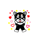 黒柴犬 福（個別スタンプ：8）