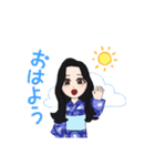 夏 女子（個別スタンプ：5）