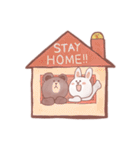 BROWN ＆ FRIENDS ゆるく使えるスタンプ（個別スタンプ：20）