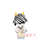 ショートヘア「女」（個別スタンプ：3）