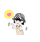 ショートヘア「女」（個別スタンプ：9）