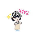 ショートヘア「女」（個別スタンプ：10）