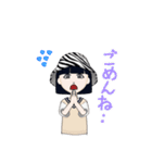 ショートヘア「女」（個別スタンプ：11）
