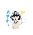 ショートヘア「女」（個別スタンプ：20）