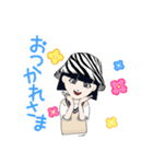 ショートヘア「女」（個別スタンプ：22）