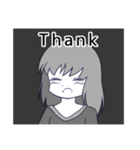 白黒はっきりしない少女（個別スタンプ：6）