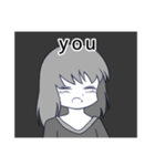 白黒はっきりしない少女（個別スタンプ：7）