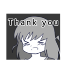 白黒はっきりしない少女（個別スタンプ：8）