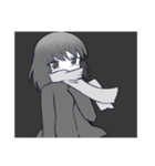 白黒はっきりしない少女（個別スタンプ：13）
