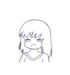 白黒はっきりしない少女（個別スタンプ：14）