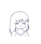 白黒はっきりしない少女（個別スタンプ：15）