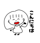女の子シンプルスタンプ（個別スタンプ：1）