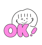 女の子シンプルスタンプ（個別スタンプ：2）