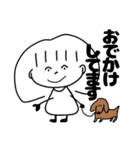 女の子シンプルスタンプ（個別スタンプ：5）