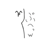 白いおひとスタンプ2（個別スタンプ：10）
