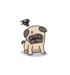 Cute pug dog cocoro（個別スタンプ：3）