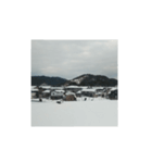 雪国、雪山風景写真、米原、粉雪、神秘的冬（個別スタンプ：15）