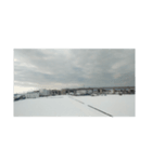 雪国、雪山風景写真、米原、粉雪、神秘的冬（個別スタンプ：40）