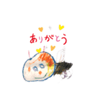 わかにゃんとはちこちのアートスタンプ（個別スタンプ：4）