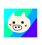 個性派ハートブタさん（個別スタンプ：3）