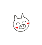 個性派ハートブタさん（個別スタンプ：8）