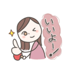卓球女子のスタンプ（個別スタンプ：5）